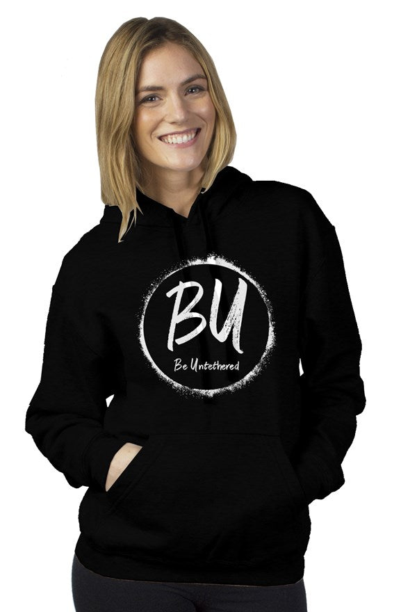 Black With White Pullover Hoody
